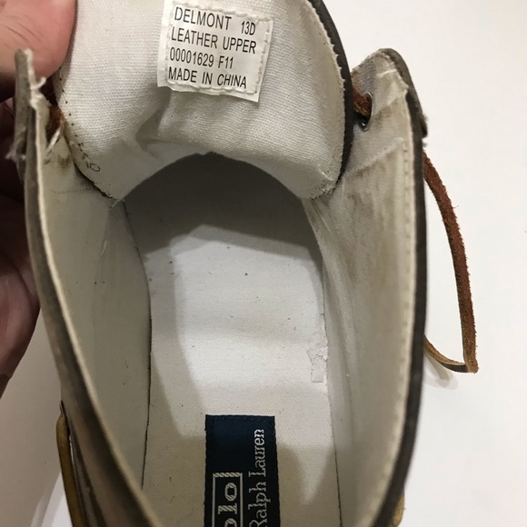 Polo Ralph Lauren Delmont Leather Boots Size 13 - Picture 6 of 6